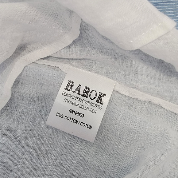 🎄SALE🎄Barok Paris Stripe Embroidered Cotton Maxi Dress - Picture 7 of 8